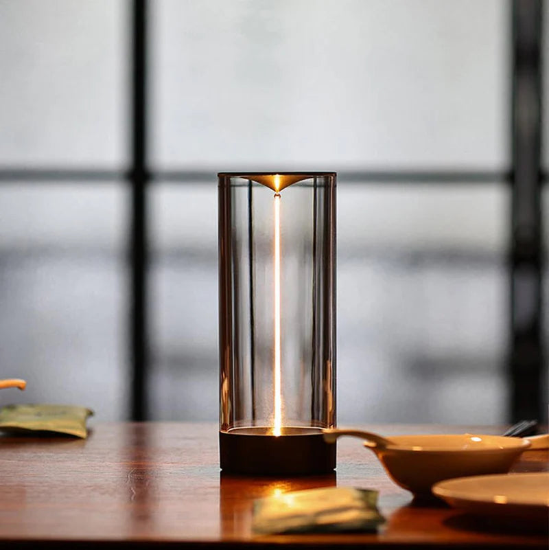 Futuristic LED Magnetic Filament Lamp with USB-C Rechargeable Design, Stepless Dimming & Touch Control for Ambient Lighting