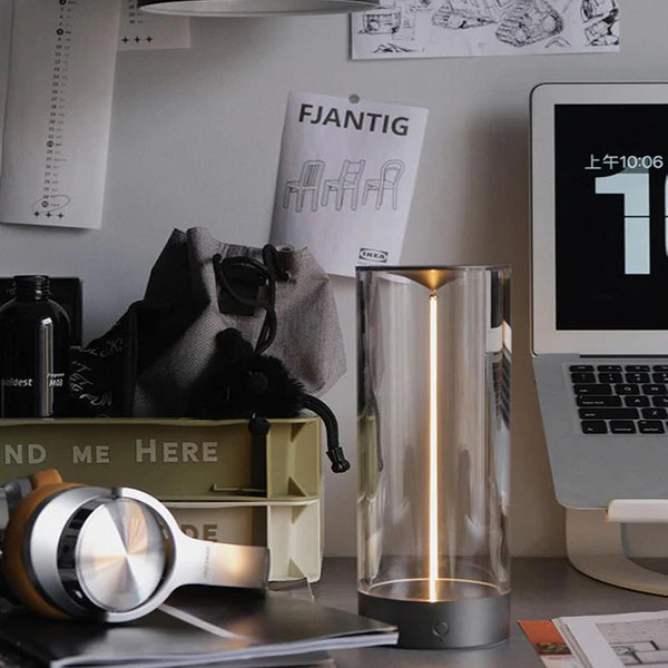 Futuristic LED Magnetic Filament Lamp with USB-C Rechargeable Design, Stepless Dimming & Touch Control for Ambient Lighting